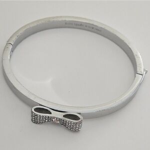 kate spade Silver Bow Crystal Bangle Bracelet